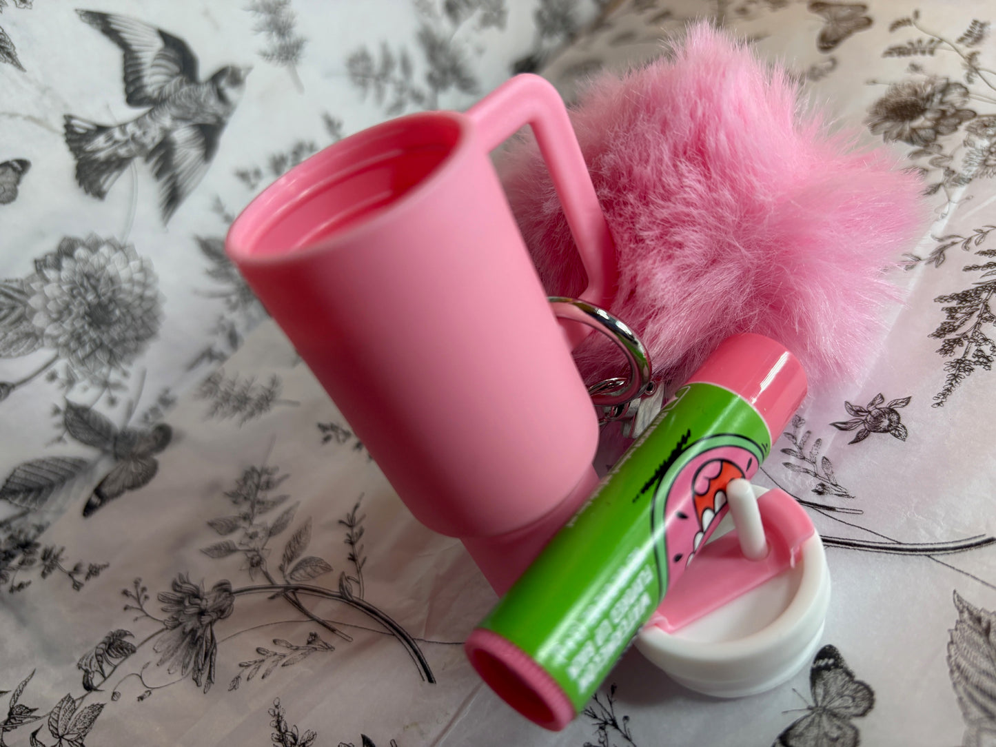 Mini Tumbler ChapStick holder keychain