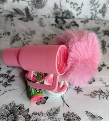 Mini Tumbler ChapStick holder keychain